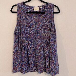 Women's Multicolor Sleeveless Top